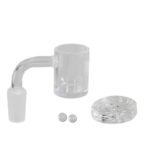Black Leaf Quartz Banger met Spinner Cap & Terp Pearls